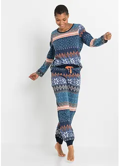 Pyjama im Norweger Design aus Bio-Baumwolle, bonprix