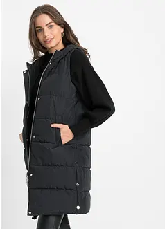 Veste matelassée sans manches avec capuche, bonprix