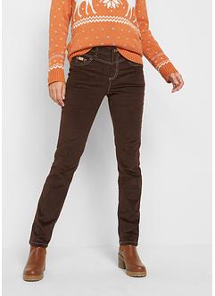 Pantalon en velours côtelé extensible Slim Fit avec coutures contrastantes, John Baner JEANSWEAR