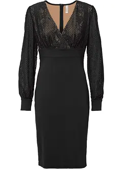 Figurbetontes Midikleid mit Spitze, bonprix
