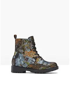 Boots à lacets à motif floral, bonprix
