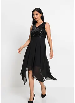 Abend-Midikleid mit Pailletten, bonprix