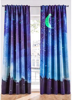 Verdunkelungsvorhang mit Leuchtmond (2er Pack), bpc living bonprix collection