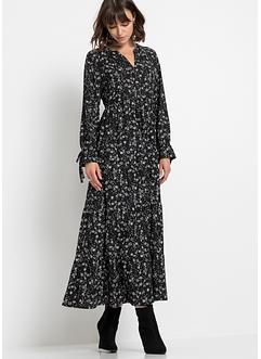 Robe longue imprimée en viscose, taille courte, BODYFLIRT