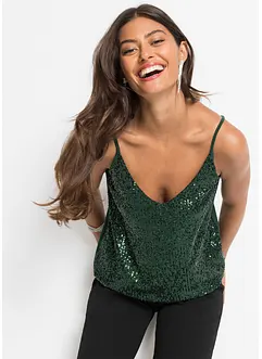 Top en jersey à paillettes, bonprix