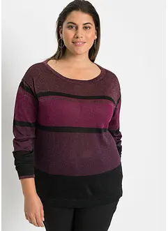 Pull à rayures avec Lurex, bonprix