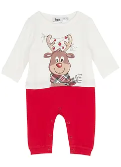 Baby Overall mit Weihnachtsmotiv aus Bio-Baumwolle, bonprix