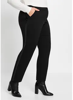 Pantalon avec empiècement en satin, bonprix