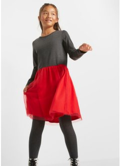 Mädchen Jerseykleid mit Tüll, bpc bonprix collection
