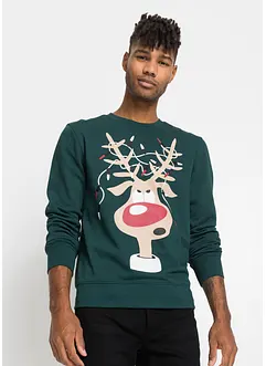 Sweatshirt mit recyceltem Polyester mit Weihnachtsmotiv, bonprix