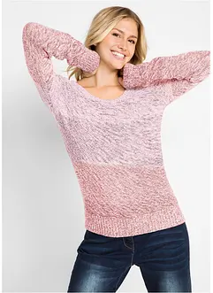 Rundhals-Pullover mit Farbverlauf, Langarm, bonprix