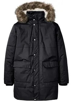 Lange Steppjacke mit Fellkapuze, bonprix