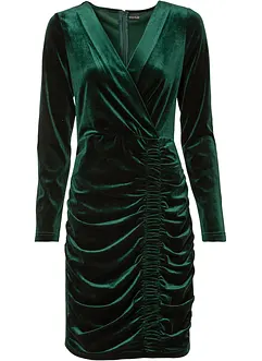 Samt-Kleid mit Raffung, bonprix