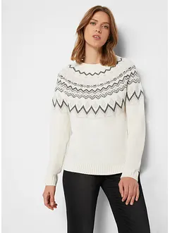 Hochgeschlossener Norweger-Pullover, bonprix