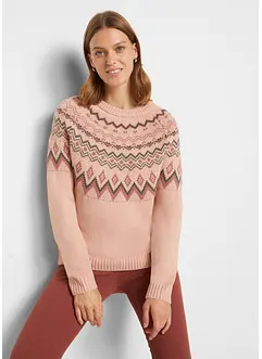 Hochgeschlossener Norweger-Pullover, bonprix