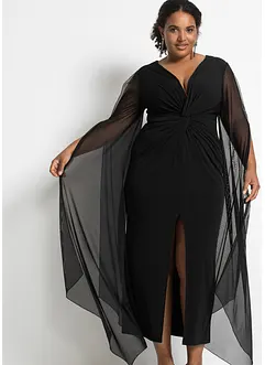 Robe longue à manches cape en mesh, bonprix