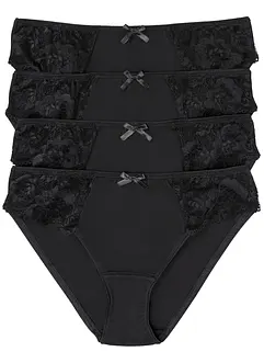 Lot de 4 slips à dentelle, bonprix