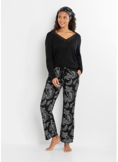 Pantalon de pyjama avec bandeau de front, bpc bonprix collection