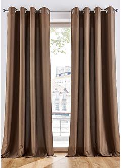 Microfaser Vorhang mit recyceltem Polyester (2er Pack), bpc living bonprix collection