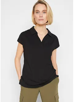 Shirt mit offenem Polokragen, bonprix