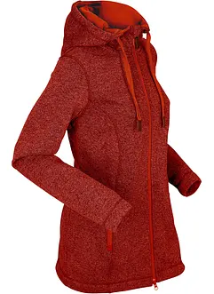 Strick-Fleecejacke mit Kapuze, bonprix