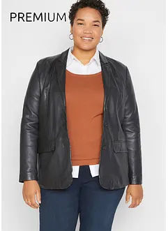 Blazer en cuir nappa d'agneau, bonprix