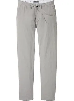 Pantalon chino en lin majoritaire avec taille extensible Regular, droit, bonprix