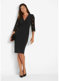Blazer-Kleid mit Spitzenärmeln, bonprix