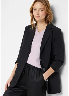 Blazer long avec manches froncées, bonprix