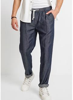 Jean taille extensible Loose Fit avec TENCEL™ et lin, Tapered, John Baner JEANSWEAR