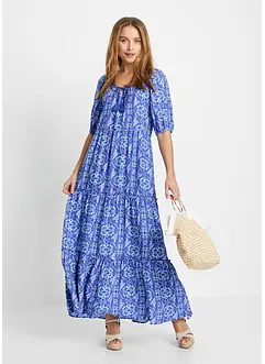 Robe longue imprimée en viscose, bonprix