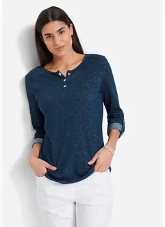 Langarmshirt mit Knopfleiste, bonprix