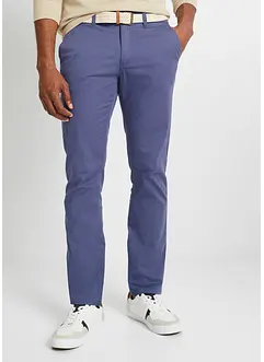 Pantalon chino extensible avec ceinture, coupe droite et loose, bonprix