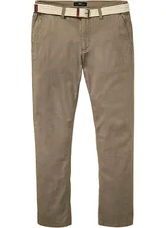 Pantalon chino extensible avec ceinture, coupe droite et loose, bonprix