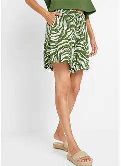 Weite Viskose-Jerseyshorts mit High-Waist-Bequembund, bonprix