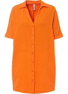 Oversize-Longbluse aus Baumwoll-Musselin, bonprix