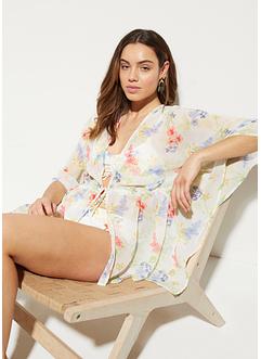 Strand Kimono-Bluse aus recyceltem Polyester, bpc selection