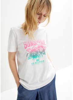 T-shirt coton avec imprimé, manches courtes, bpc bonprix collection
