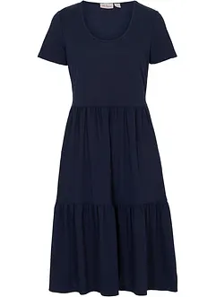 Shirtkleid mit Strukturmuster aus Viskose-Mix, bonprix
