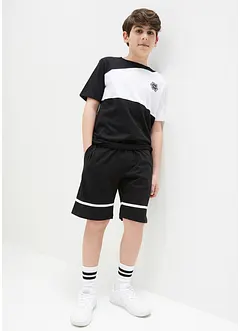 T-Shirt und Jersey-Bermuda (2-tlg.Set) aus reiner Bio-Baumwolle, bonprix