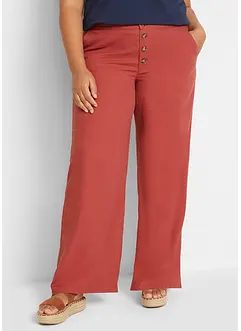 Pantalon palazzo en lin majoritaire, longueur XXL, bonprix