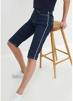 Bermuda slim en jean, taille haute, bonprix