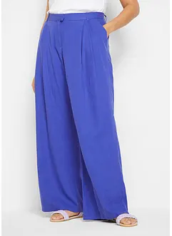 Pantalon palazzo en lin mélangé, coupe très large, bonprix
