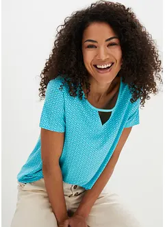 Shirt mit Gummizug, Kurzarm, bonprix