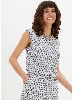 Blouse sans manches en lin majoritaire, bpc bonprix collection
