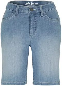 Bermuda en jean droit, taille mi-haute, bonprix