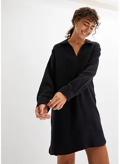 Musselin-Kleid mit Kragen aus nachhaltiger Baumwolle, bonprix