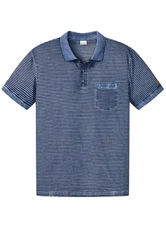 Poloshirt in gewaschener Optik, Kurzarm, bonprix