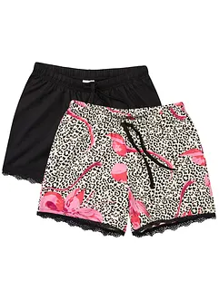 Shorts (2er Pack) mit zarter Spitze, bonprix