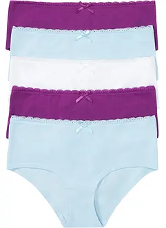 Lot de 5 shorties coton, bonprix